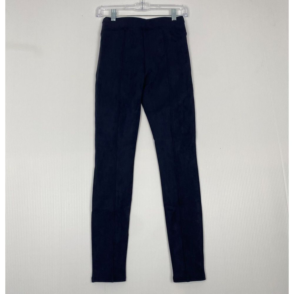 Spanx Women's Faux Suede Leggings Classic Navy Blue High Rise Ankle Size XS NEW - Picture 3 of 14